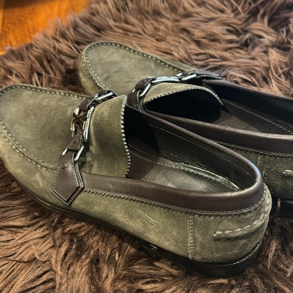 Original Louis Vuitton Loafers (used) Dark Green or Army green - Picture 5 of 7